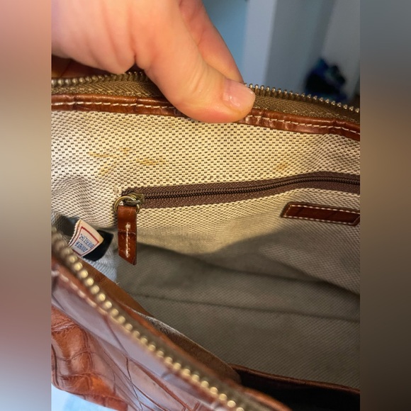 DOONEY & BOURKE LEATHER CROCODILE PURSE HAND BAG - Picture 8 of 8